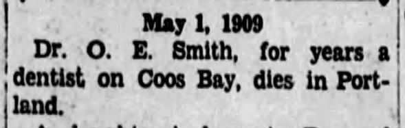 Clipping from The Coos Bay Times